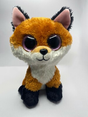 Red Fox Ty - Beanie Boos named Slick, Purple Eyes, slightly used stuffed animal | eBay