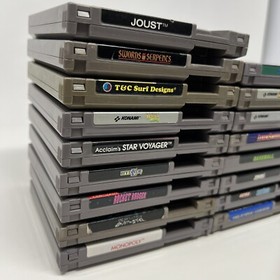 NES Nintendo 17 Game Lot Joust, Iron Sword, Baseball 5 Screw, Bayou Billy Tested