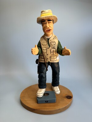 Dave Constantine Fisherman Figure Telling Tales 1993 Signed The Hadley Co