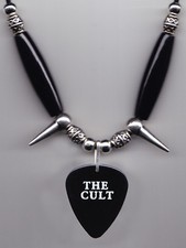 The Cult Ian Astbury Black Guitar Pick Necklace - 2002 Beyond Good and Evil Tour