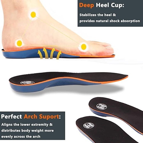 Shoe Inserts for Men, Memory Foam Insoles Relieve Flat Feet & Heel Pain - Picture 6 of 7