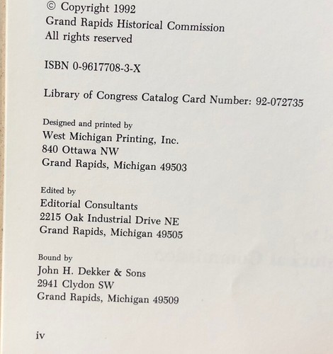 A Grand Rapids Sampler Centennial book from the Grand Rapids press 1992 HB - Imagen 4 de 10