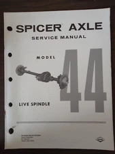 Dana Spicer Service Repair Maintenance Manual Model 44 Live Spindle