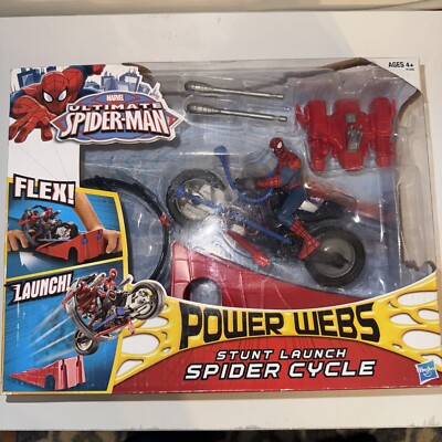Marvel Ultimate Spider-Man Power Webs Stunt Launch Spider Cycle
