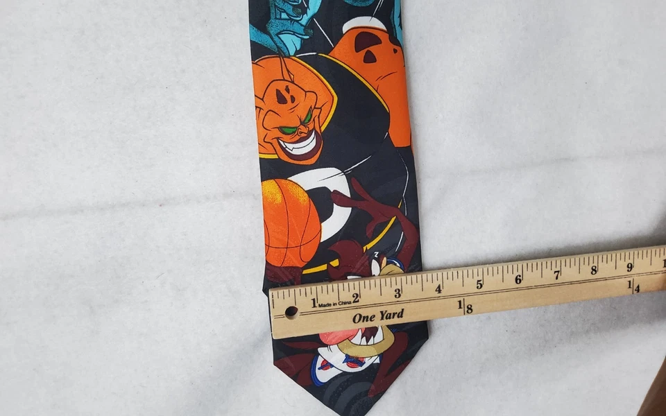 Винтажный галстук Space Jam для взрослых 1998 Tasmanian Devil - Изображение 2 из 4