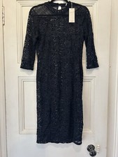 per una Navy Lace Dress UK10 