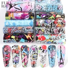 10 pcs Nail Art Foil Sex Mouse Sticker Transfer Decals Manicure DIY