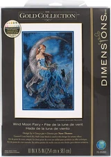 Wind Moon Fairy Gold Collection Cross Stitch Kit Dimensions dark night crescent
