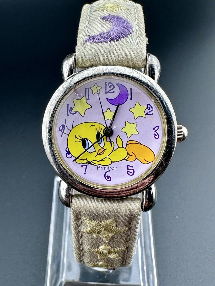 Working 2000 Armitron Tweety Bird Moon Stars Warner Bros  display picture 1