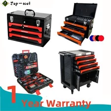 Removable 3 Drawers Tool Box Steel With Tool set Box 4 Drawers Tool Cart W/ Lock