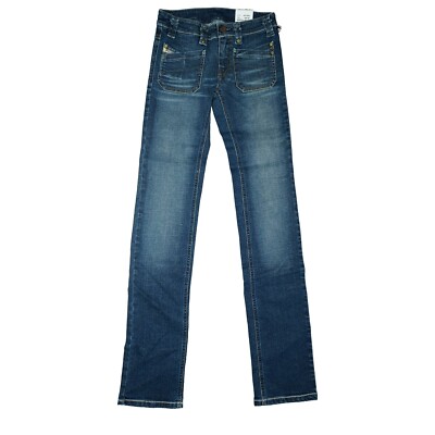Diesel Keate Jeans Hose Straight Slim stretch low Rise 32 XXS W24 