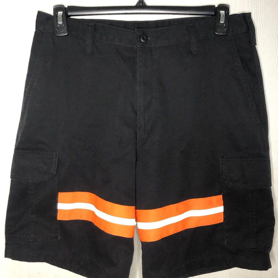 2 X Pantalones Cortos de Trabajo Cintas Cargo Para Hombre 34 Negro Comfort Flex 370-35 Reflectante Foto 2 de 4