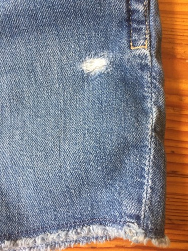 GAP Size Large Denim SHORTALLS Blue Jean Denim Overall Shorts Girls 27”waist 4” - Picture 16 of 16