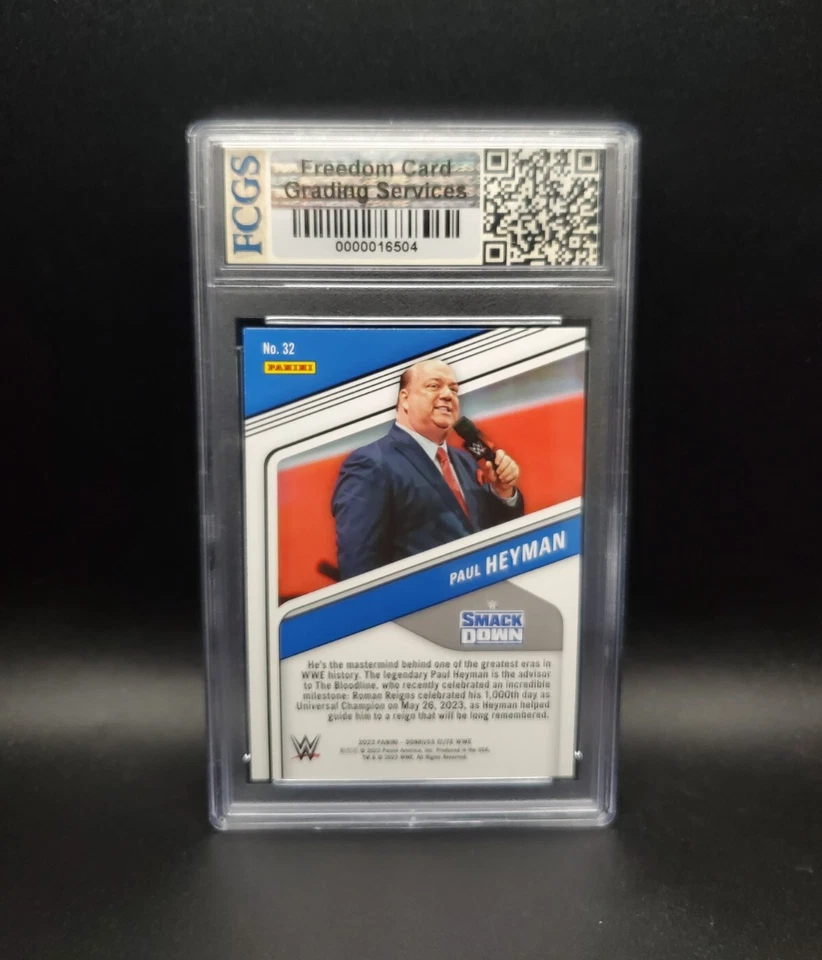 Paul Heyman #32 (2023) Donruss Elite WWE - Graded 8 [FCGS] NM-MT - Image 2 of 2