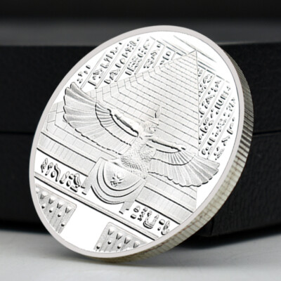 Ancient Egypt Pharaoh Tutankhamun Silver Plated Challenge Coin
