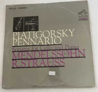 SEALED Mendelssohn Strauss Cello Sonatas Piatigorsky MINT RCA LSC3021 1st
