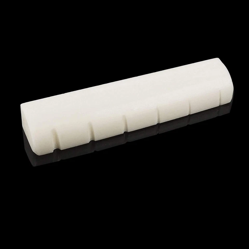 White Natural Cattle Bone Guitar Nut and Saddle Bridge for Acoustic Guitar - Image 4 of 4