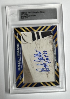 2022 Leaf Hall of Game Cut Edition Bob Feller Cut Signature Auto