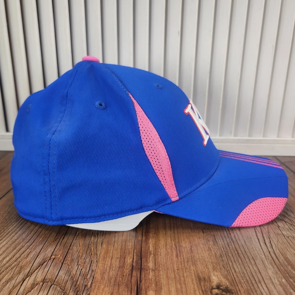 Adidas KU Канзас NCAA ClimaLite резинке размер L/XL шляпа крышка синий розовый BCA NCAA женщин - Изображение 4 из 4