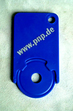 Einkaufswagenchip mit Halter: PNP, aus Plastik.