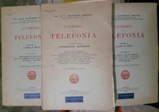 Scipione Treves CORSO DI TELEFONIA op. completa 3 vol. ed. STEN 1931
