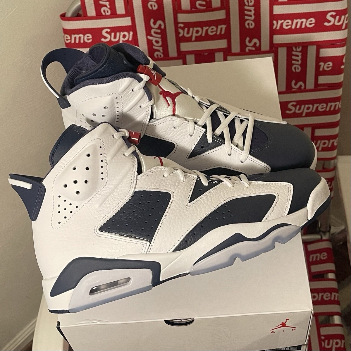 Air Jordan 6 Retro \'Olympic\' 2024 MENS SIZE 9 Air Jordan 6 Olympic 2024 Review - YouTube main image 3