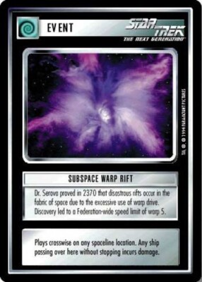 Star Trek: Subspace Warp Rift [Ungraded] Premiere 1E Limited BB STCCG ...