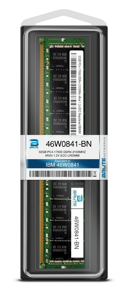 46W0841 - IBM Compatible 64GB PC4-19200 DDR4-2400Mhz 4Rx4 1.2v ECC LRDIMM - Image 3 of 3