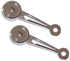 69 70 71 72 MUSTANG DELUXE WINDOW CRANK HANDLES, PAIR 