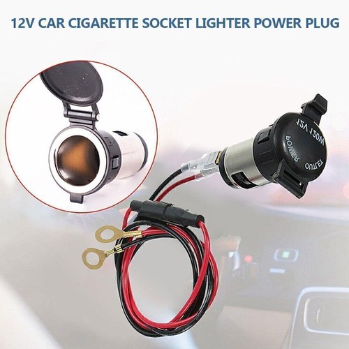 12V Cigarette Socket Lighter Power Outlet Plug Charger Adapter Cable Universal - Picture 5 of 9