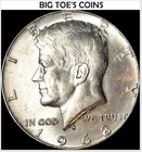 1968-D KENNEDY HALF DOLLAR 40 % SILVER, VERY BEAUTIFUL RARE  COIN, FAST SHIPPING