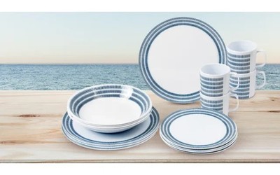 Brunner Bluebay Melamingeschirr-Set 16-tlg. Essgeschirr Geschirrset Essen B-Ware