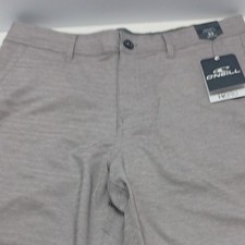 O'Neill Hybrid at Knee 20" Shorts SIZE 33 Heather Herringbone Gray Drawstring
