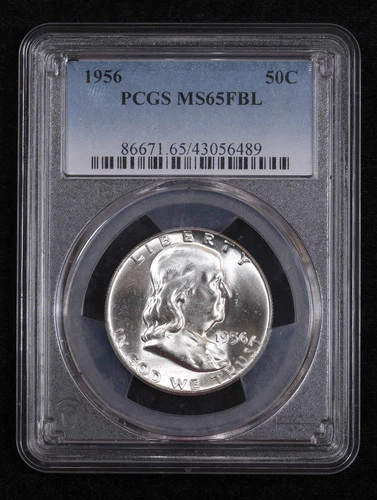 1956 P Half Dollars Franklin PCGS MS-65 FBL