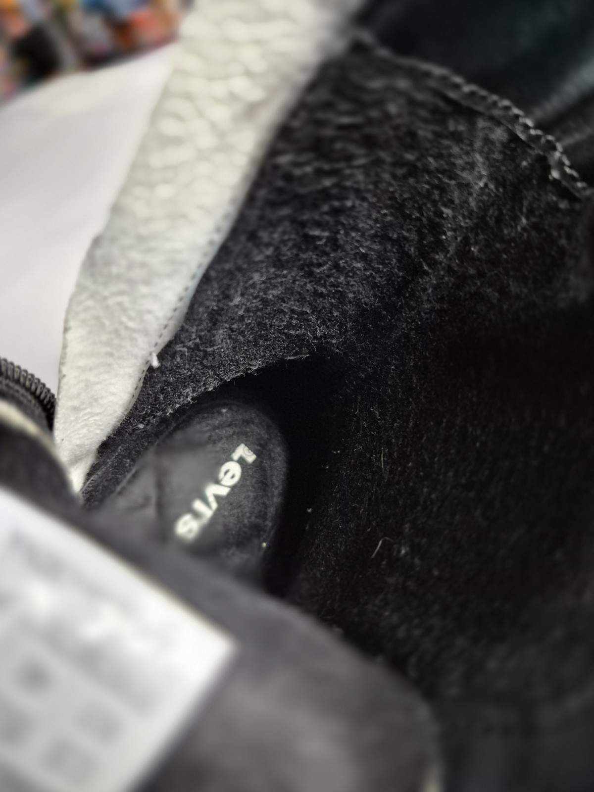 Levi's White Boots Combat Womens Laces Zipper Platform Black Sole 8.5 thumbnail 6