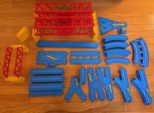 TOMY Thomas And Friends Lot Of Assorted Blue Track Parts  Assorted Bridges