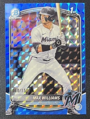 2025 Bowman Draft Chrome Max Williams BDC-68 1st Blue Geometric Refractor /150 