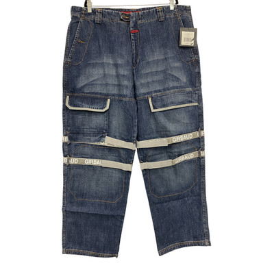 Marithe Francois Girbaud Taped Para Shuttle Jeans Mens Size 42M  Blue Denim NWT