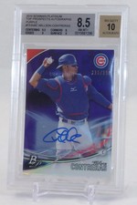 Willson Contreras 2016 Bowman Platinum Top Prospects Auto Purple - BGS 8.5/10