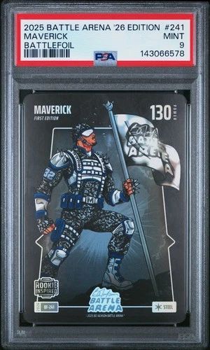 2025 BO JACKSON BATTLE ARENA 2026 EDITION BATTLEFOIL #241 MAVERICK PSA 9