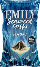 Emily Seaweed Crisps Sea Salt 50g-8 Pack