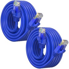 Maximm CAT6-CCA-25FTBLU-2PK 2 Pack High-Speed LAN Cable, Internet Cable...