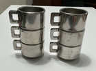 Vintage 70s STO CASALINGHI Demitasse Espresso Cups 18/10 Stainless Steel 6 Italy — photo 5