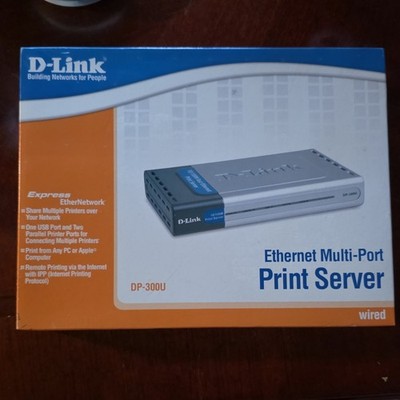 NEW SEALED IN BOX! The D-Link DP-300U EXPRESS EtherNetwork Print Server. RARE!