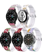 GrTrees Christmas Samsung Galaxy Watch Bands 20mm Silicone Holiday 5 Pack