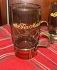 VTG SET Of 3- 1970's Tia Maria Liqueur Smoked Glass Cup w/Copper Handle and Base — photo 2