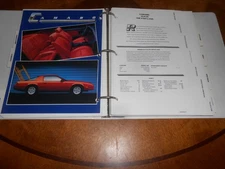 1987 CHEVROLET DEALER SHOWROOM ALBUM / '87 DATA BOOK CAMARO CORVETTE MONTE CARLO