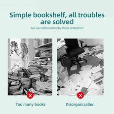 ›5-Tier Book Shelf 8 Cube Storage Tall Bookcase Shelf Assembled Freestanding