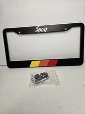 1 X Tri Color -license Plate Frame 3d -black Metal --for Tacoma Tundra