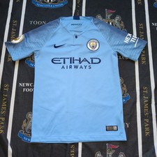 Manchester City 2018 2019 Home Football Shirt Jersey Nike Size Kids 10-12 years